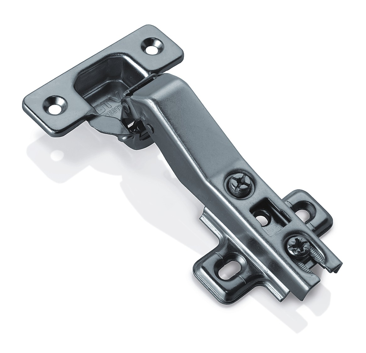 45° Full overlay hinge + plate